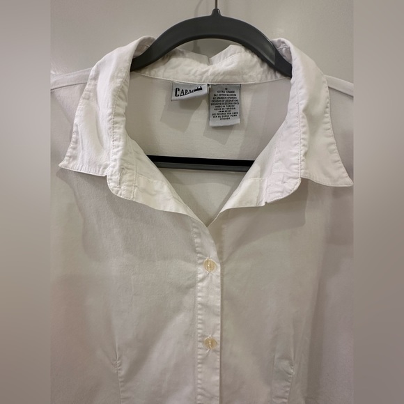 Capacity Woman Vintage Floral Embroidery White Button Down Shirt Size 1X - Picture 8 of 12